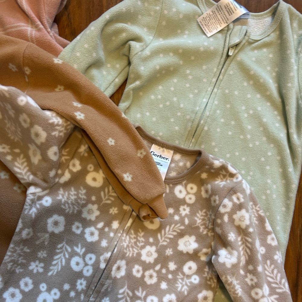 Gerber Baby 18 Months Onesie Set of Four  Earth Tones - Picture 2 of 9